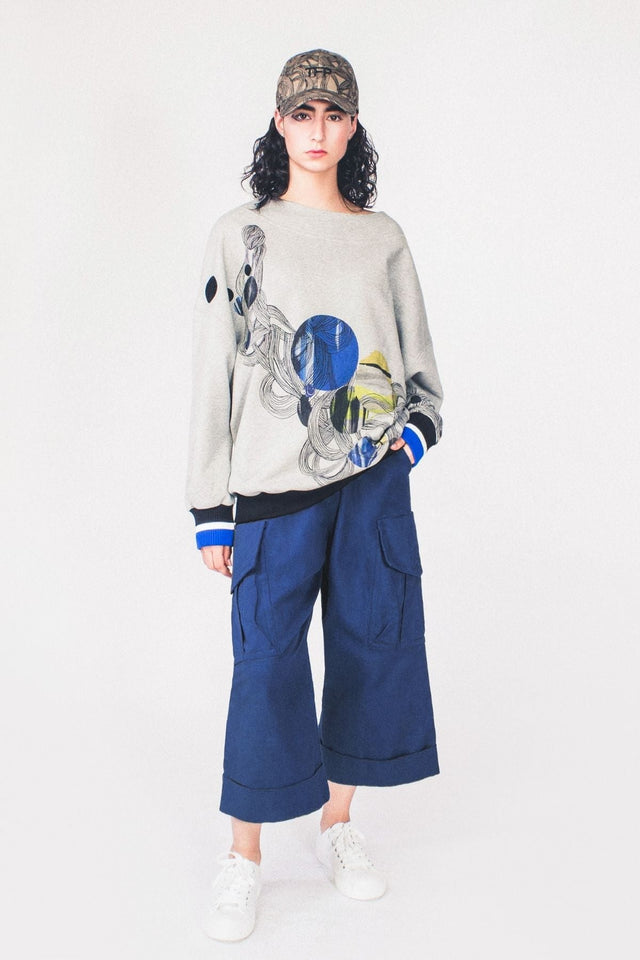 TFP FILIPE WIDE LEG PANTS (NAVY)