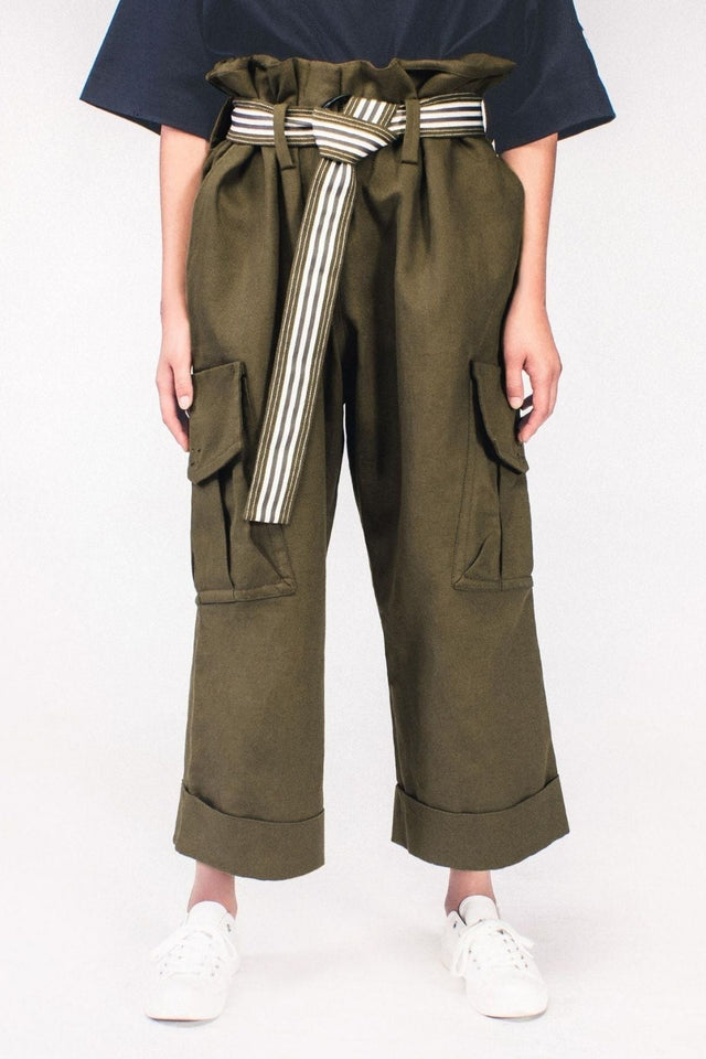 TFP FILIPE WIDE LEG PANTS (OLIVE)