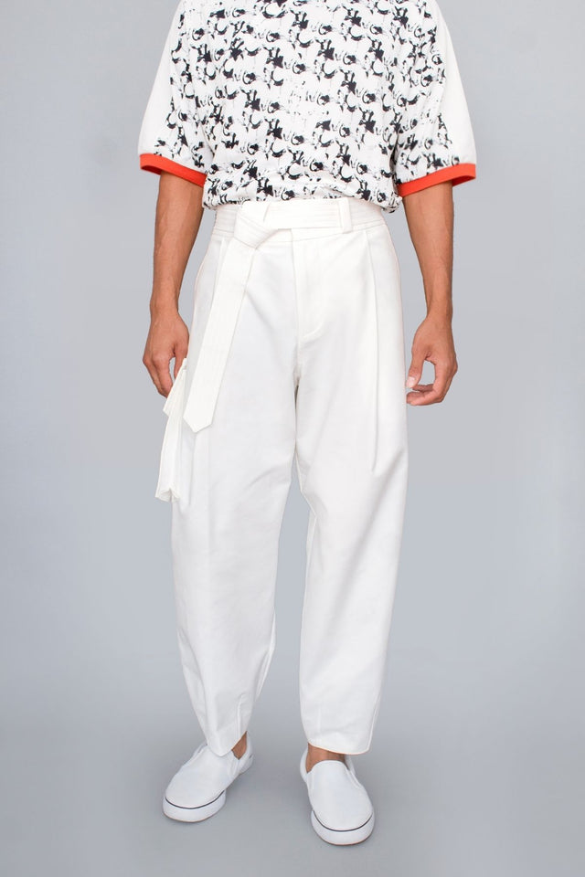 TFP WHITE SANTOS TAPERED PANTS