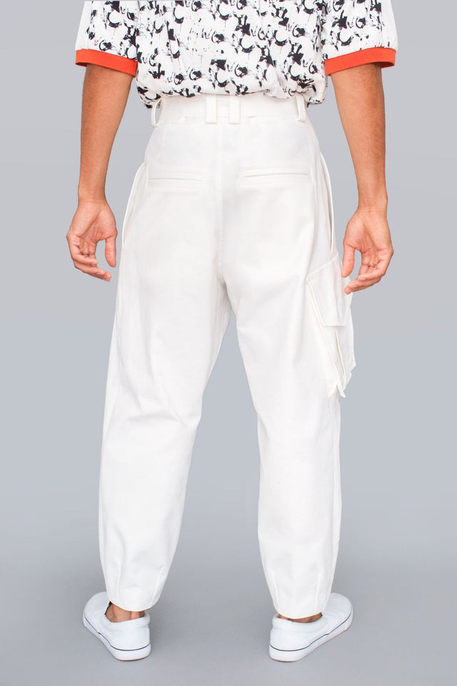 TFP WHITE SANTOS TAPERED PANTS