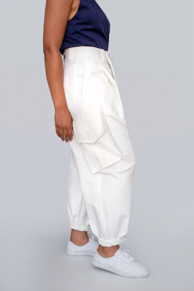 TFP WHITE SANTOS TAPERED PANTS